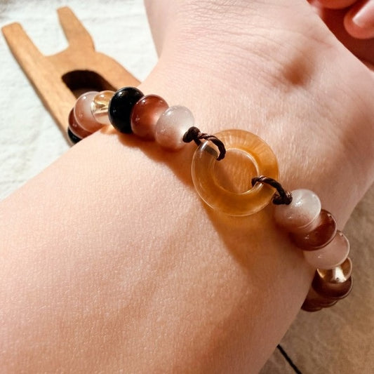 Calm Brown Handwoven Braided Bracelet