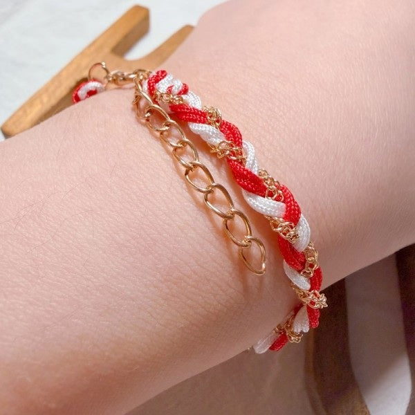 ホリデーノット手編み編みブレスレット