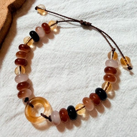 Calm Brown Handwoven Braided Bracelet