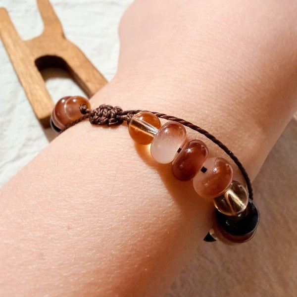 Calm Brown Handwoven Braided Bracelet