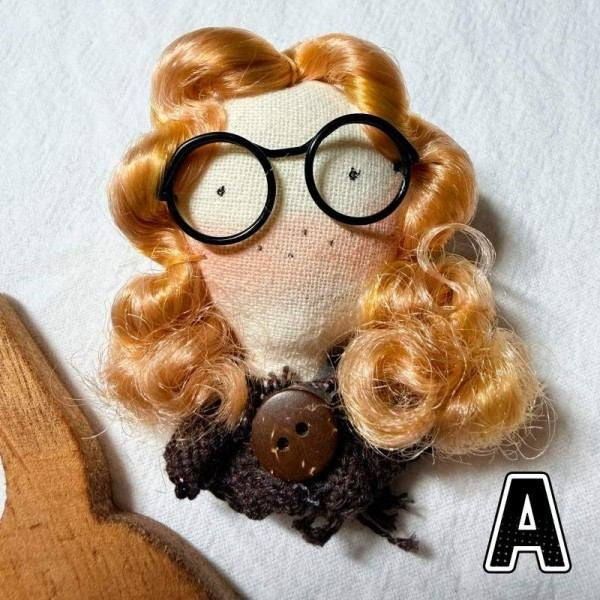 Artsy Girl Handmade Fabric Brooch