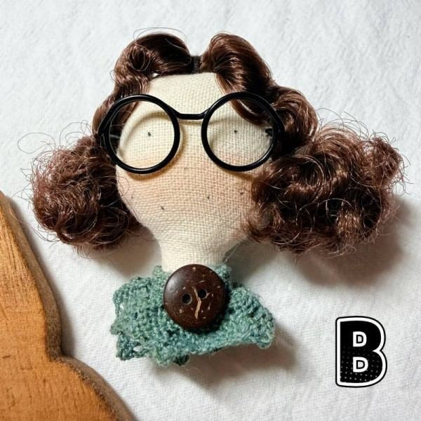Artsy Girl Handmade Fabric Brooch