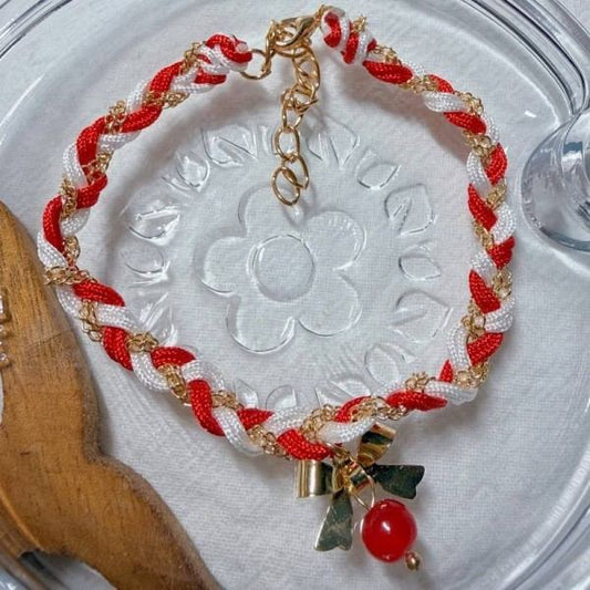 Holiday Knot Handwoven Braided Bracelet