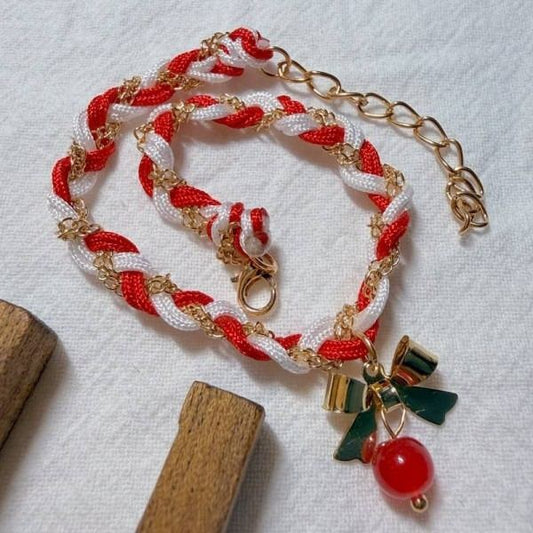 Holiday Knot Handwoven Braided Bracelet