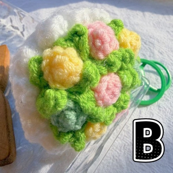 Rose Bouquet Handcrafted Crochet Keychain
