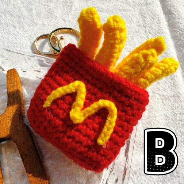 Snack Combo Handcrafted Crochet Keychain
