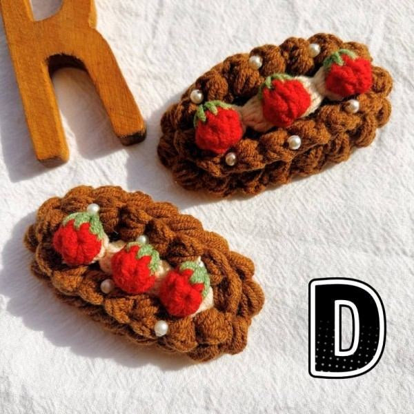 Sweet Slice Handmade Crochet Hair Clip 2PCS