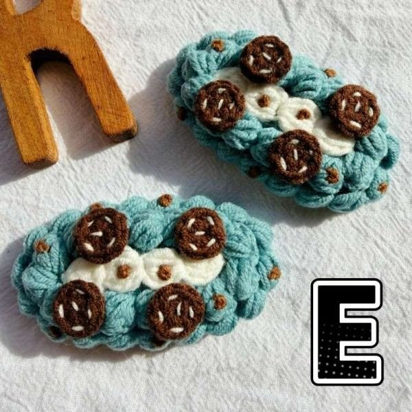 Sweet Slice Handmade Crochet Hair Clip 2PCS