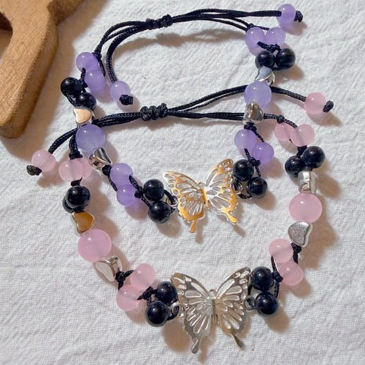 Bold Flutter Handwoven Bracelet Set 2PCS