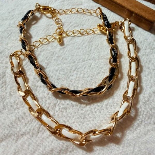 French Mood Handwoven Bracelet Set 2PCS