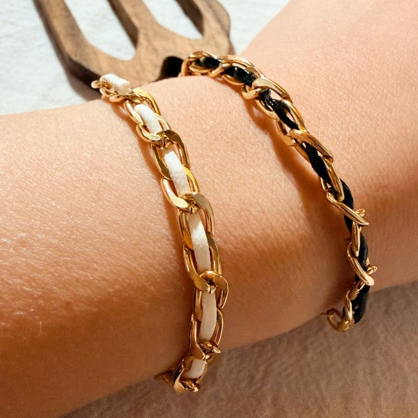 French Mood Handwoven Bracelet Set 2PCS