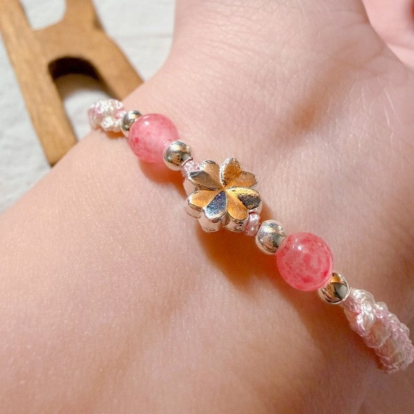 Lucky Clover Handwoven Bracelet Set 2PCS